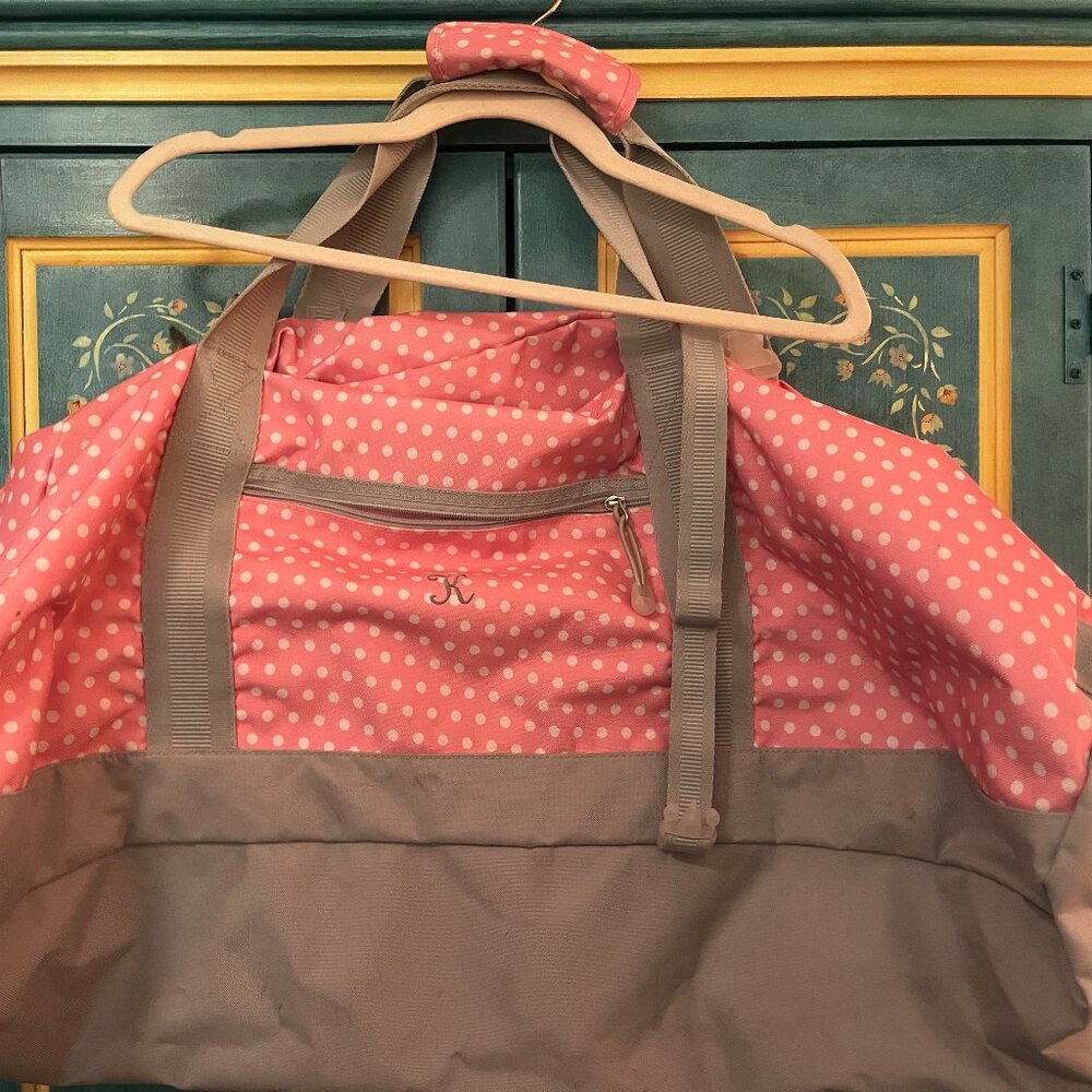 Pottery Barn Grey and Pink Duffel Bag (Extra Large)